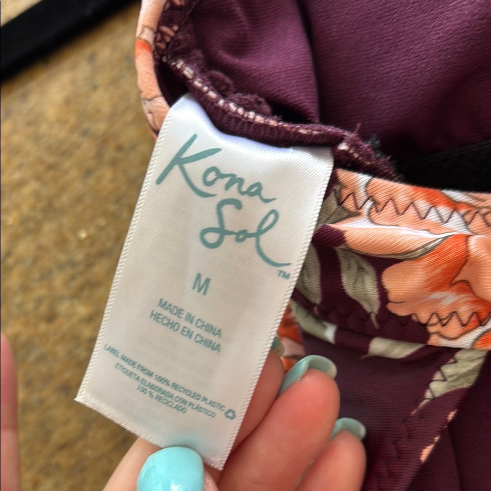 [Like 🆕] Kona Sol- Medium- Floral Halter One-Piece Swimsuit - Picture 2 of 9